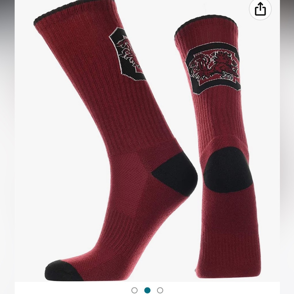 TCK South Carolina Fighting Gamecocks Socks Big Game Crew (Garnet/Black, Large)